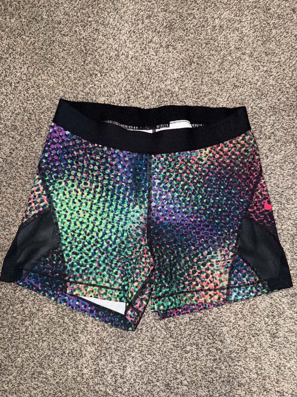 Nike Pro Hypercool Cropped Geometric Leggings Women's Large Multicolor Print Act